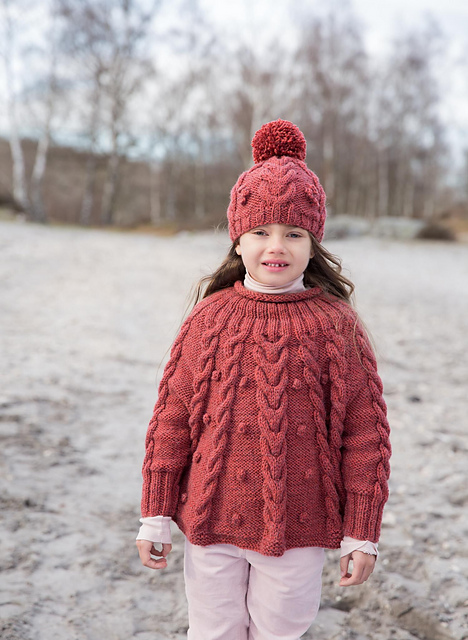 553 Poncho à torsades - M0596