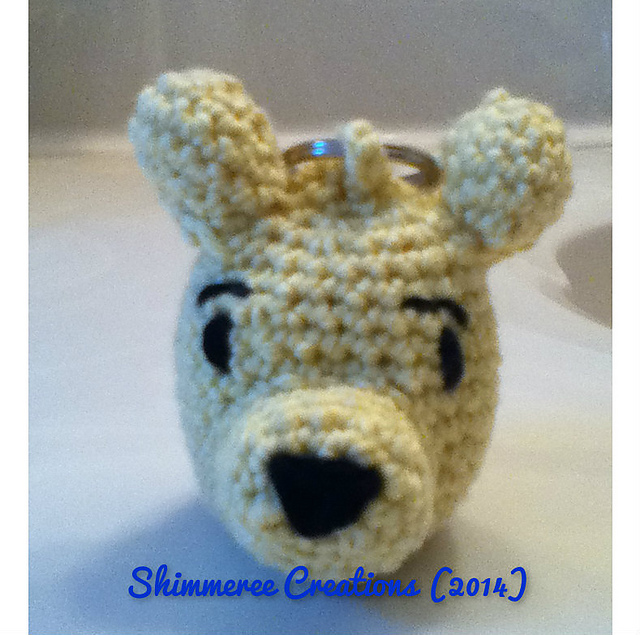 Amigurumi Bear Head Keychain