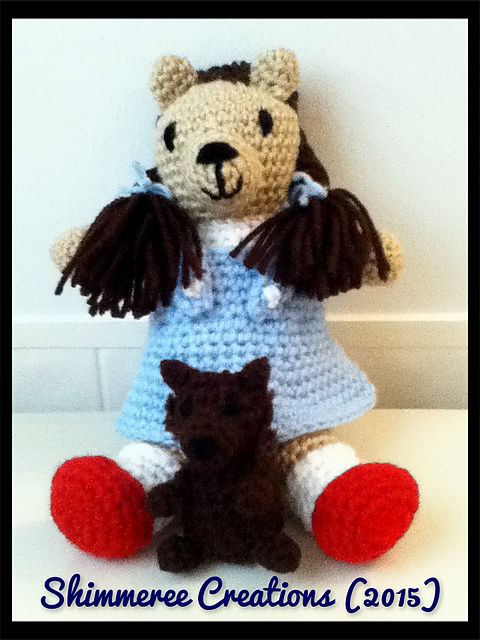 Kansas Girl Bear and Dog