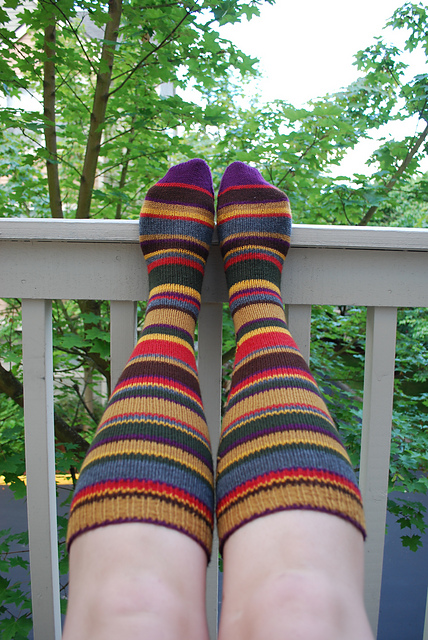 Dr. Who Scarf Knee-High Socks