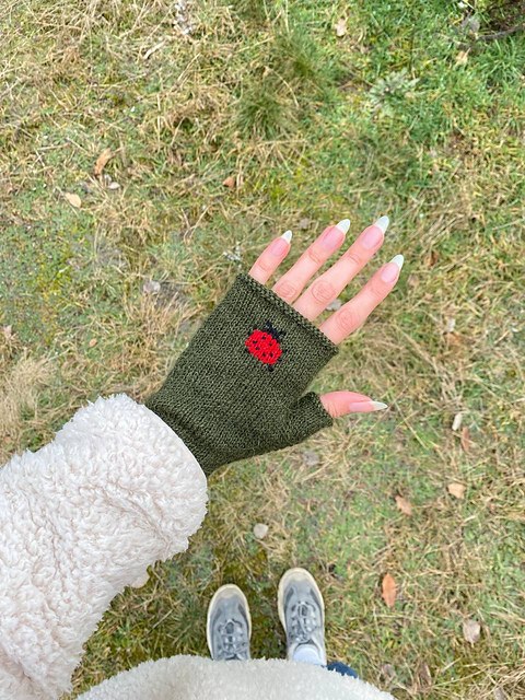 Ladybug mitts