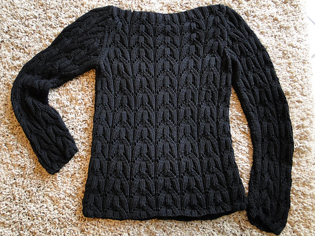 16 White Lacy Rib Sweater
