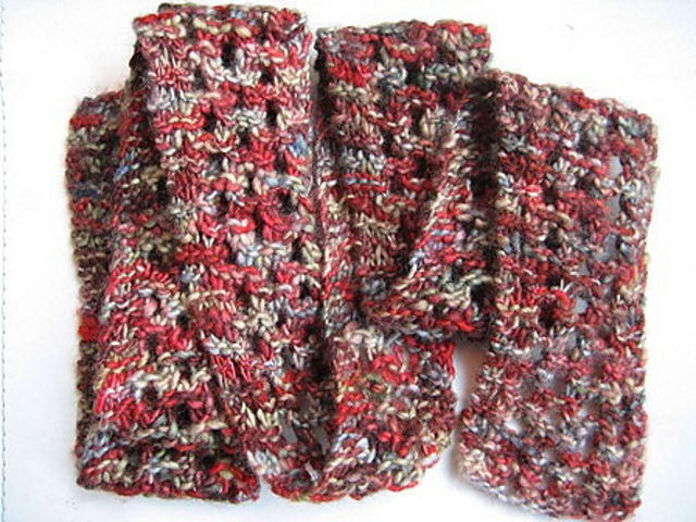 Speckled Eyelet Scarf