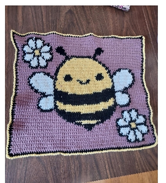 Spring Bee Crochet Tapestry & C2C Pattern