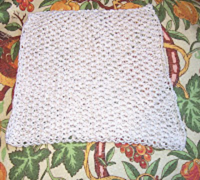 Tuck stitch dishcloth
