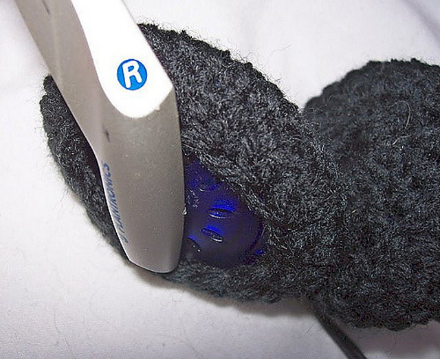 Crocheted headphone covers