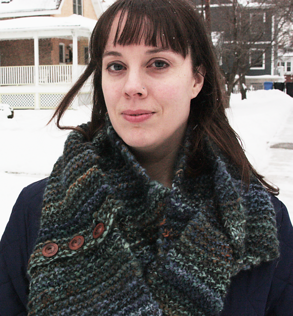 Handspun Garter Scarf/Cowl