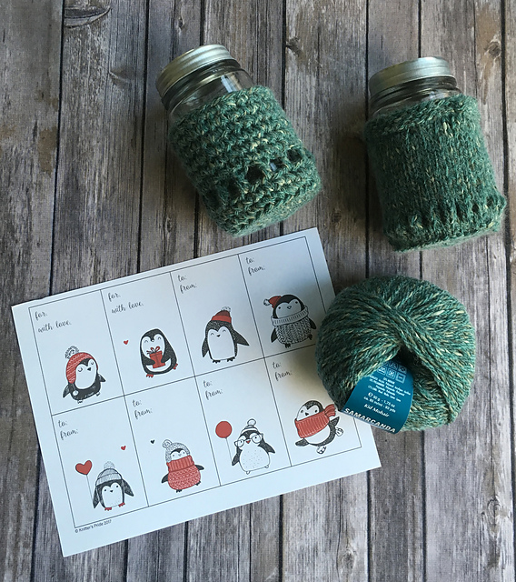 Recipe for Relaxation Knit Mason Jar Cozy