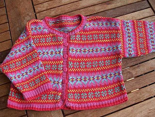 Bright Fair Isle Cardigan
