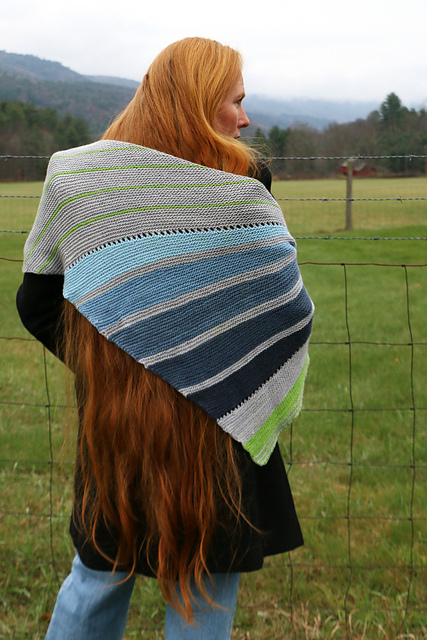 Stripes and Swaths Shawl