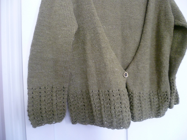 Cardigan with Lace Hems