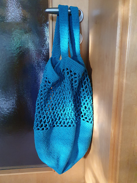 # 06 Häkeltasche mit Netzmuster und tiefem Boden