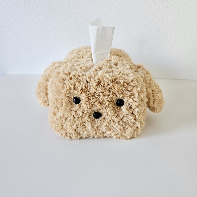 Ravelry: Shaggy Dog Tissue Box Cover pattern by Sarah Watson
