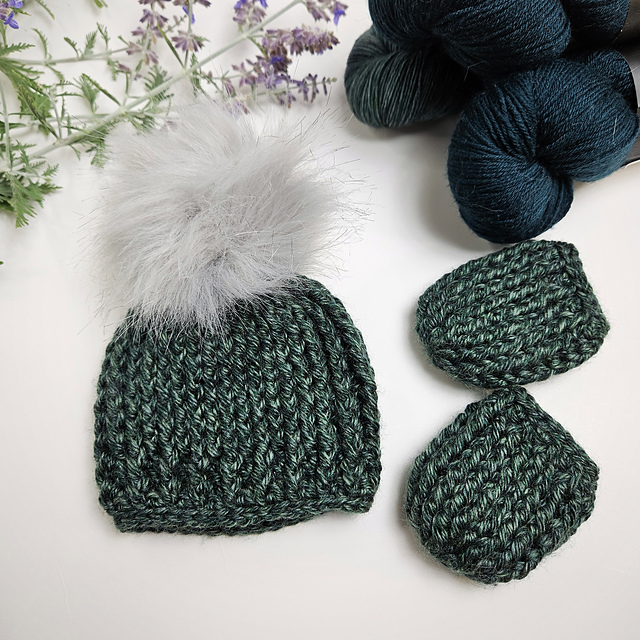 Easy Knit-Look Baby Beanie