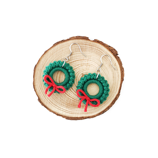 Christmas Wreath Earrings