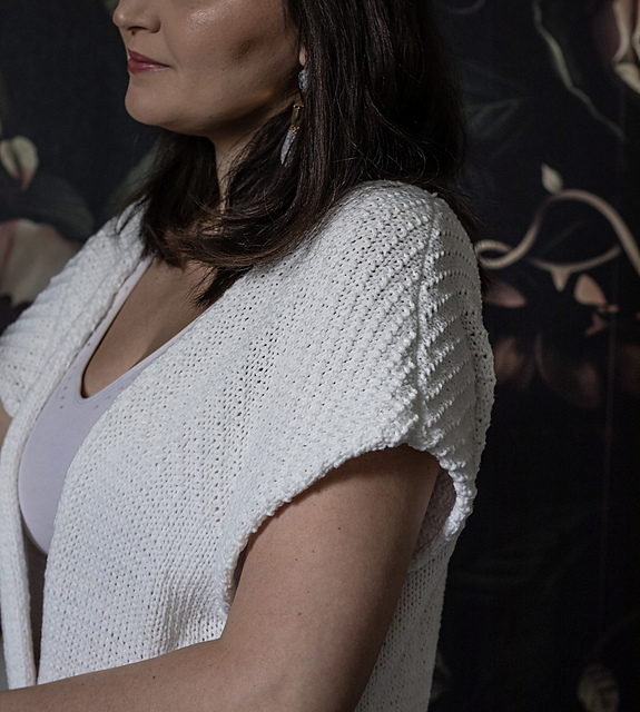 Diagonal Seed Stitch Cardi