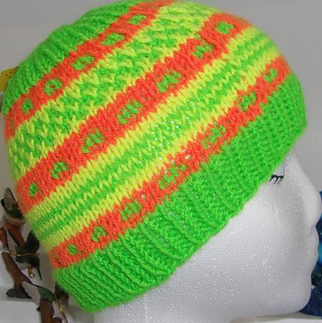 3 & 5 Color Neon Knit Hat