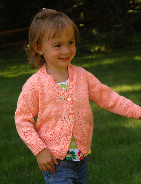 T144  Child's V Neck Cardigan