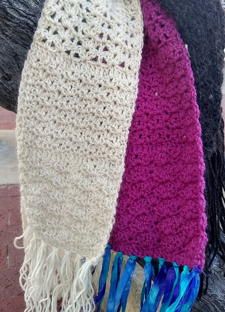 Child's Shell Sampler Scarf