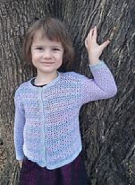 Girl's Crocheted Cardigan