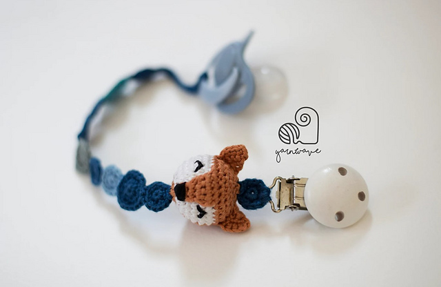 Lucy the Fox Pacifier Clip
