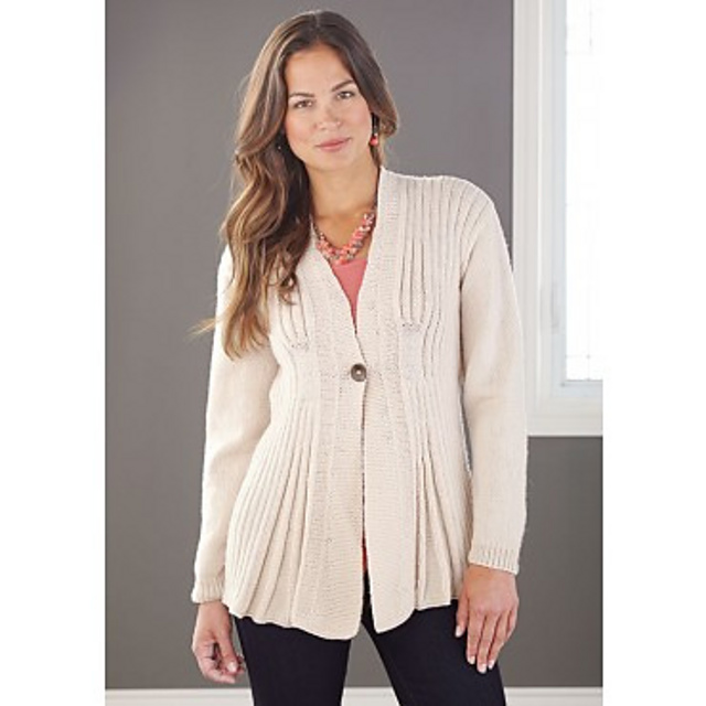 Pleated Ribs Cardigan #98888