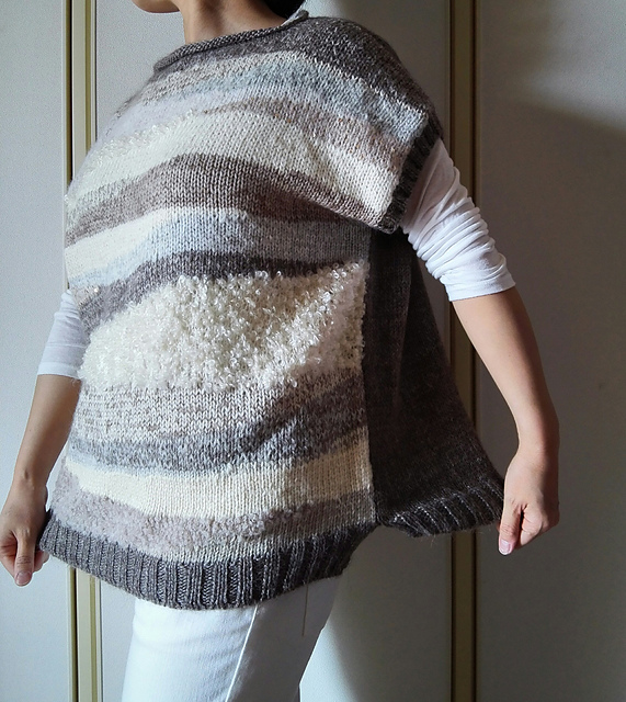 p.36 Short Rows Sweater 大地のセーター