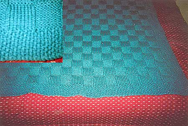 Couverture point panier tressé