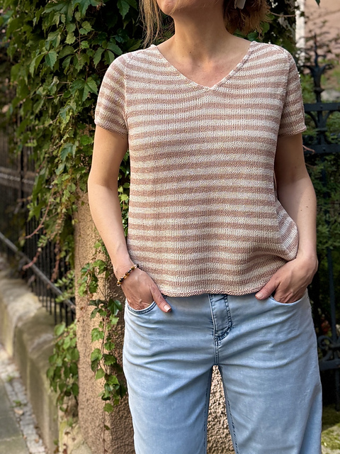 Stripy Linen Tee
