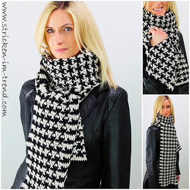 Crochet Scarf Black & White #1 | MerinoPur #2