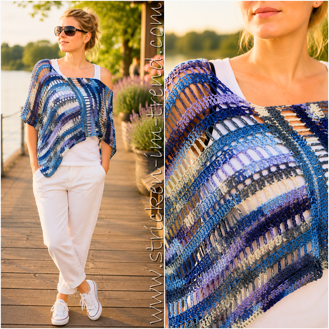 Poncho / Schultertuch *Rushing Sea*
