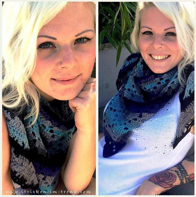 Dreieckstuch / Shawl "Times Square"