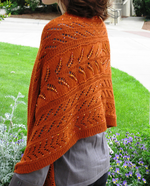 Bittersweet and ferns shawl