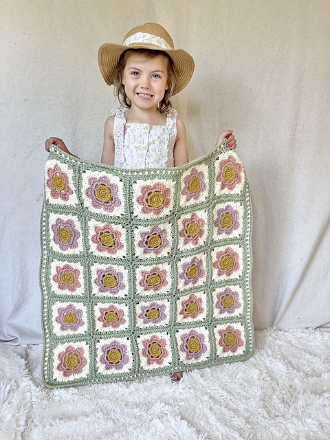 The Flora Granny Square Blanket