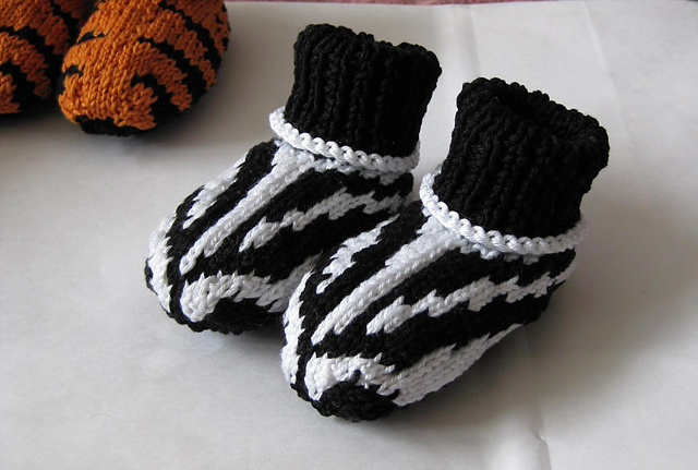 Zebra Bootees
