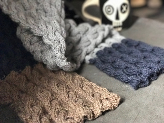 Brandon Reversible Cable Scarf