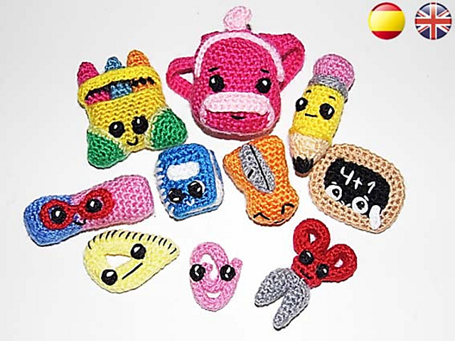 Mini amigurumis back to school