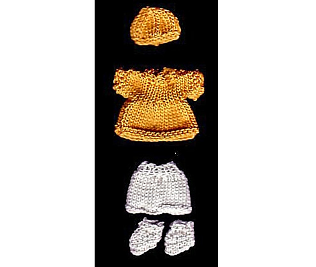Newborn Plain Short Dress for 1.5" doll (51)