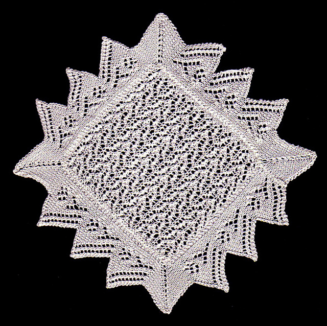 1/12th Scale Arrow Lace Shawl (27)