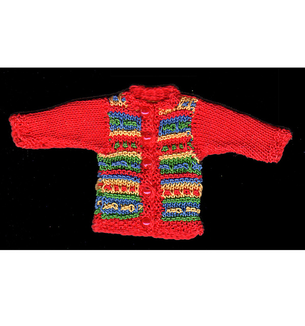 Multi-Coloured Jacket to fit 3.75" doll (74)