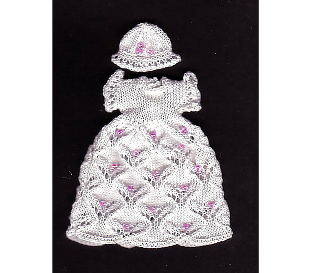 Beaded Gown for 2" Doll (68)