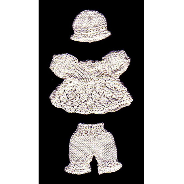 Short Lozenge Dress for 2" Doll (26)