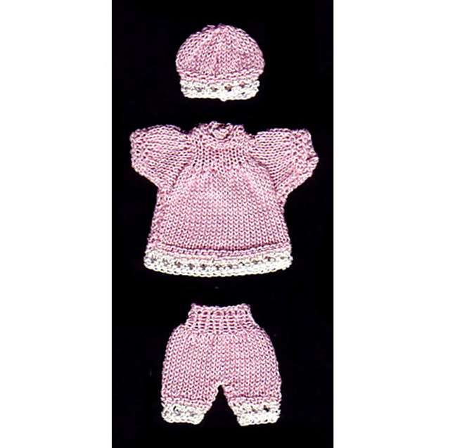 Eyelet Edged Dress for 2" Doll (36)