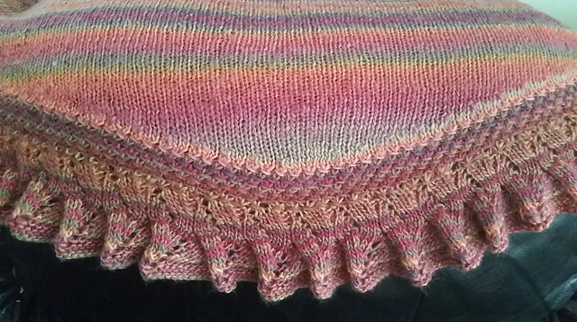 Cross and Peak Crescent Shawl