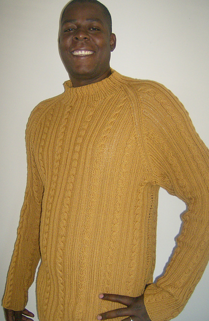 30 Raglan Sweater with Cables