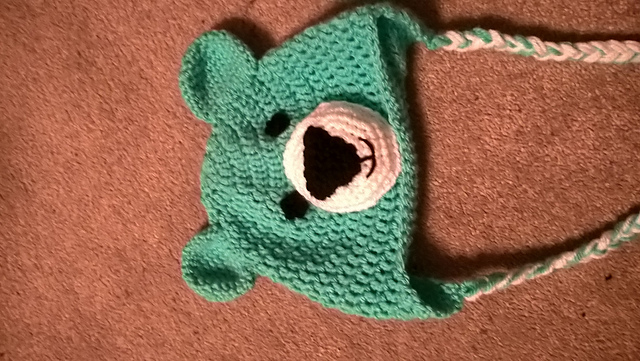 colourful bear ears and face