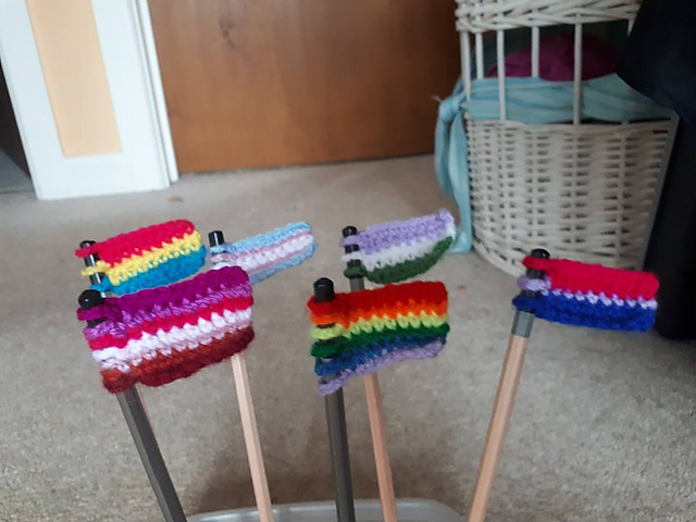 LGBT pride flag pencil toppers