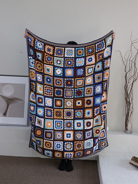 Newtro Granny Square Blanket