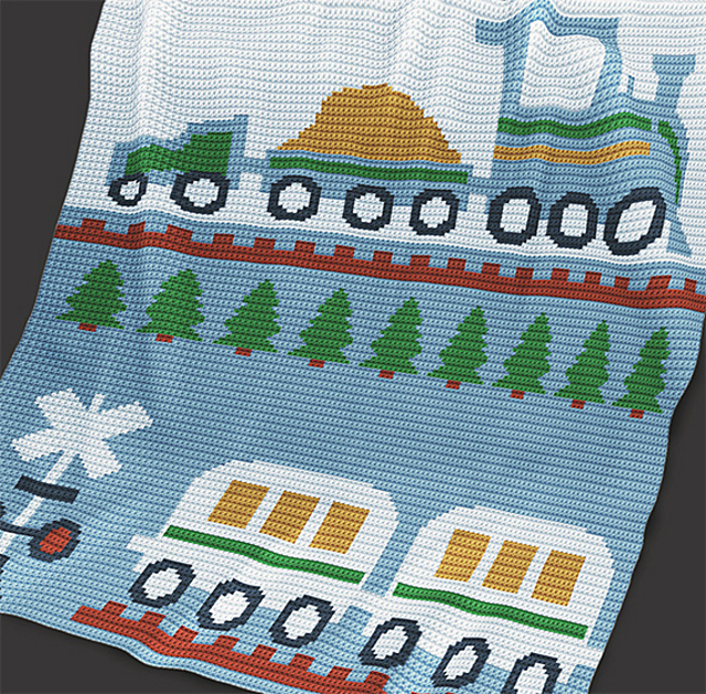 Baby Blanket - Train