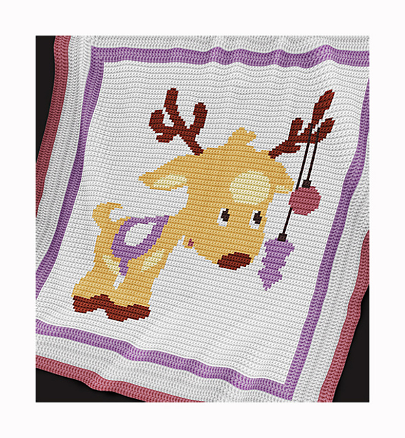 Baby Blanket - Christmas Deer